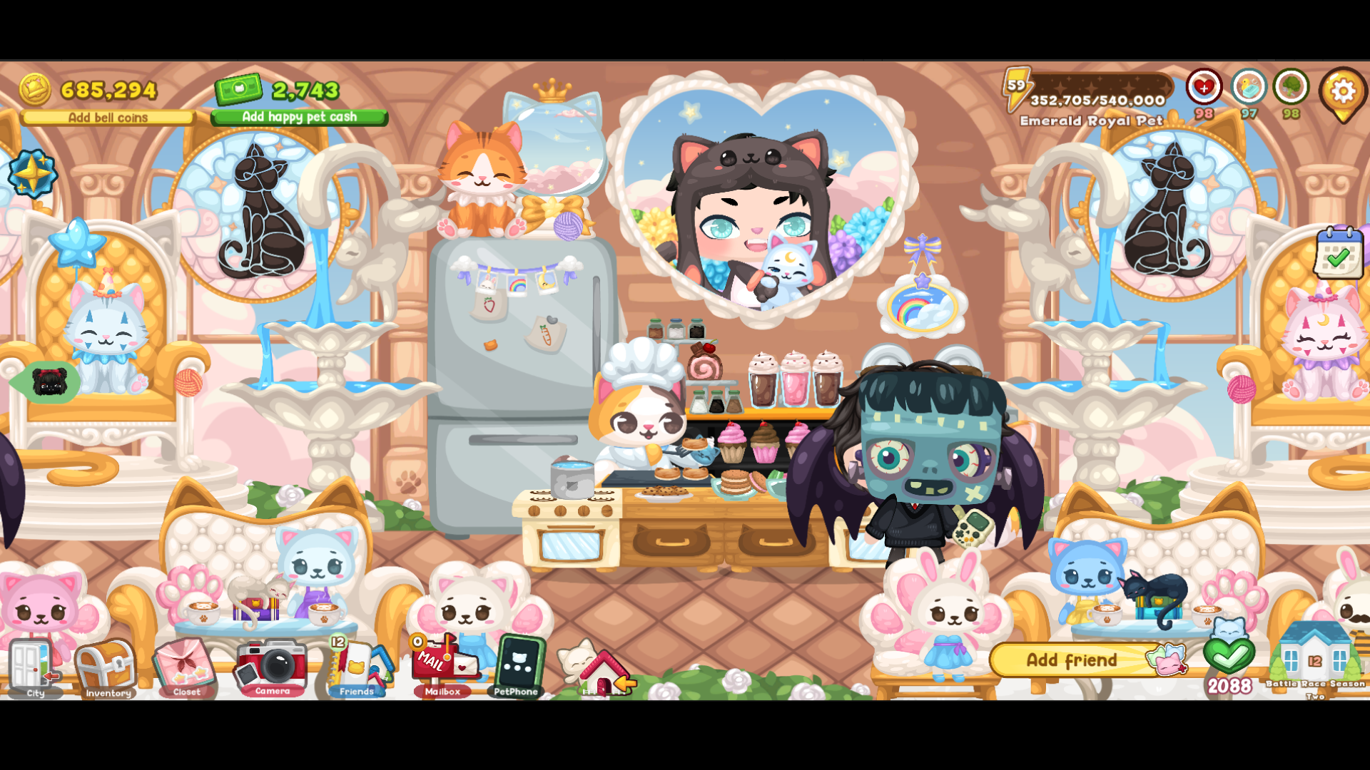 Cafetería llena de mascotas